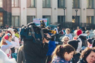 8 Mart 2019, Minsk Belarus Yarışı Kadınlar Günü onuruna 8 Mart