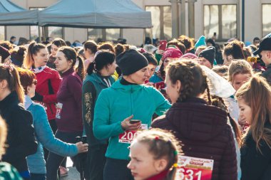 8 Mart 2019, Minsk Belarus Yarışı Kadınlar Günü onuruna 8 Mart