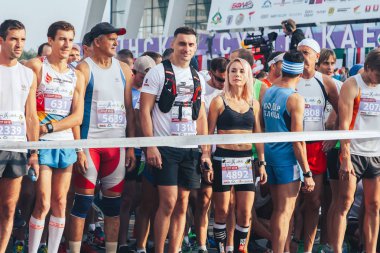 9 Eylül 2018 Minsk Belarus Yarı Maraton Minsk 2018