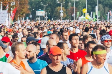 9 Eylül 2018 Minsk Belarus Yarı Maraton Minsk 2018