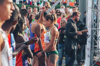 9 Eylül 2018 Minsk Belarus Yarı Maraton Minsk 2018