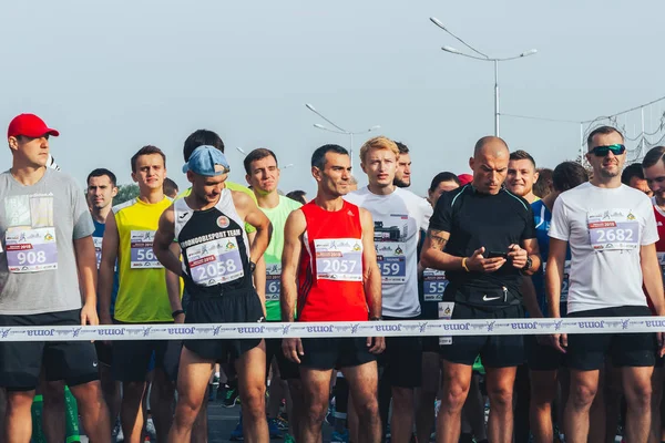 Septiembre 9, 2018 Minsk Bielorrusia Media Maratón Minsk 2018 Correr en la ciudad —  Fotos de Stock