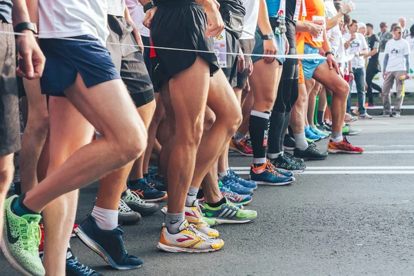 Setembro 9, 2018 Minsk Belarus Meia Maratona Minsk 2018 Correndo na cidade — Fotografia de Stock