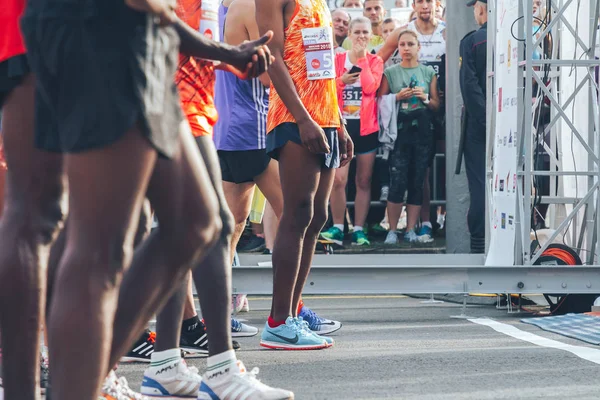 Septiembre 9, 2018 Minsk Bielorrusia Media Maratón Minsk 2018 Correr en la ciudad — Foto de Stock