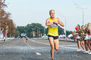 9 Eylül 2018 Minsk Belarus Yarı Maraton Minsk 2018