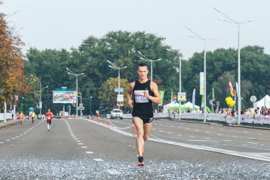 9 Eylül 2018 Minsk Belarus Yarı Maraton Minsk 2018