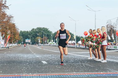 9 Eylül 2018 Minsk Belarus Yarı Maraton Minsk 2018