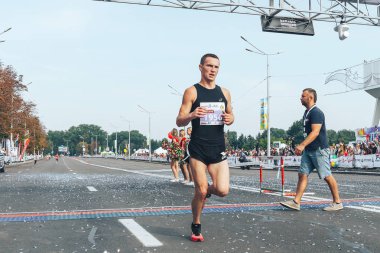 9 Eylül 2018 Minsk Belarus Yarı Maraton Minsk 2018
