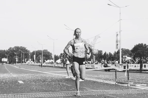 Setembro 9, 2018 Minsk Belarus Meia Maratona Minsk 2018 Correndo na cidade — Fotografia de Stock