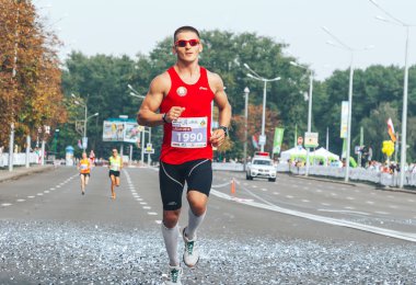 9 Eylül 2018 Minsk Belarus Yarı Maraton Minsk 2018