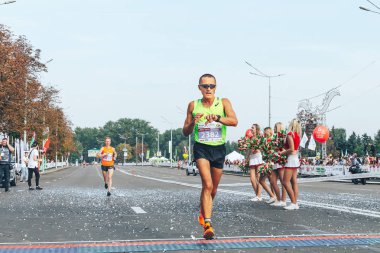 9 Eylül 2018 Minsk Belarus Yarı Maraton Minsk 2018
