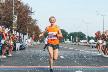 9 Eylül 2018 Minsk Belarus Yarı Maraton Minsk 2018