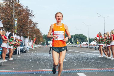 9 Eylül 2018 Minsk Belarus Yarı Maraton Minsk 2018