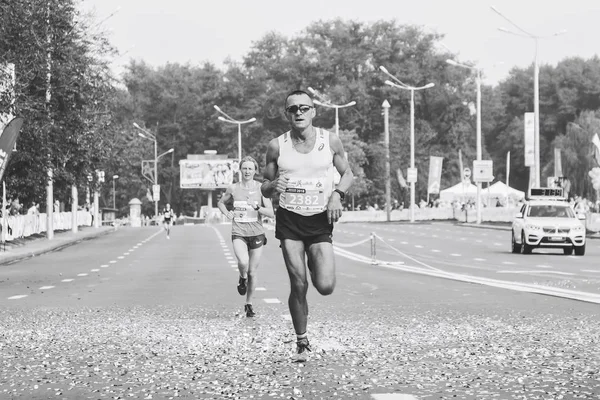 Settembre 9, 2018 Minsk Bielorussia Mezza Maratona Minsk 2018 Correre in città — Foto Stock