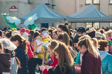 8 Mart 2019, Minsk Belarus Yarışı Kadınlar Günü onuruna 8 Mart