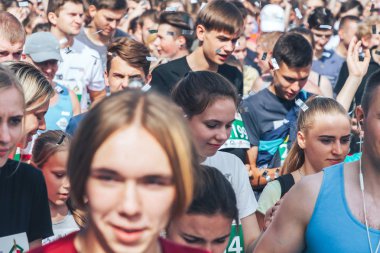 9 Eylül 2018 Minsk Belarus Yarı Maraton Minsk 2018