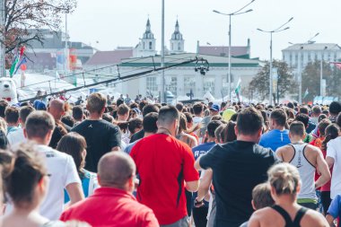 9 Eylül 2018 Minsk Belarus Yarı Maraton Minsk 2018