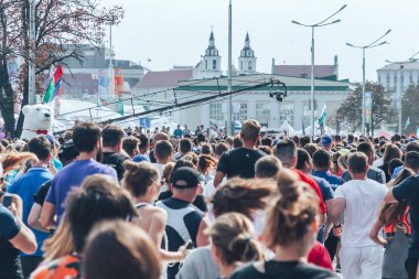 9 Eylül 2018 Minsk Belarus Yarı Maraton Minsk 2018