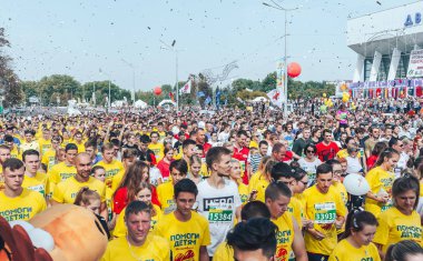 9 Eylül 2018 Minsk Belarus Yarı Maraton Minsk 2018