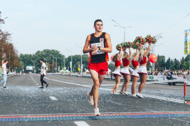 9 Eylül 2018 Minsk Belarus Yarı Maraton Minsk 2018