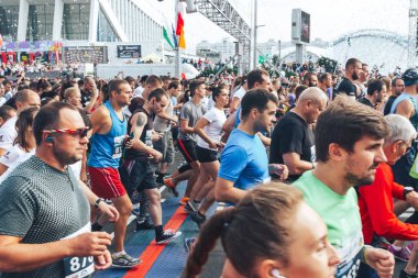 9 Eylül 2018 Minsk Belarus Yarı Maraton Minsk 2018