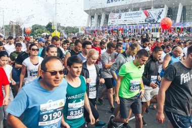 9 Eylül 2018 Minsk Belarus Yarı Maraton Minsk 2018