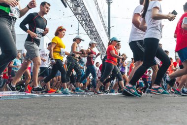 9 Eylül 2018 Minsk Belarus Yarı Maraton Minsk 2018