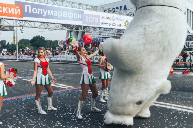 9 Eylül 2018 Minsk Belarus Yarı Maraton Minsk 2018
