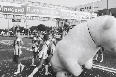 9 Eylül 2018 Minsk Belarus Yarı Maraton Minsk 2018