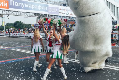 9 Eylül 2018 Minsk Belarus Yarı Maraton Minsk 2018