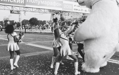 9 Eylül 2018 Minsk Belarus Yarı Maraton Minsk 2018