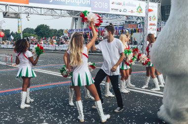 9 Eylül 2018 Minsk Belarus Yarı Maraton Minsk 2018