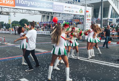9 Eylül 2018 Minsk Belarus Yarı Maraton Minsk 2018