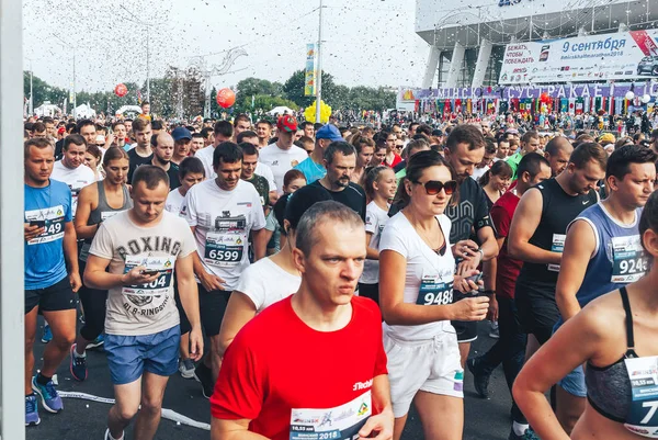 2018年9月9日明斯克白俄罗斯半程马拉松赛 — 图库照片