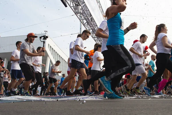 Σεπτέμβριος 9, 2018 Μινσκ Λευκορωσία Half Marathon Minsk 2018 Running in the city — Φωτογραφία Αρχείου