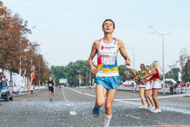 9 Eylül 2018 Minsk Belarus Yarı Maraton Minsk 2018