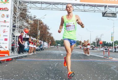 9 Eylül 2018 Minsk Belarus Yarı Maraton Minsk 2018