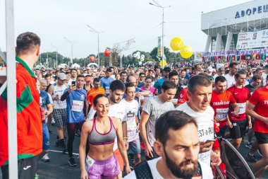 9 Eylül 2018 Minsk Belarus Yarı Maraton Minsk 2018