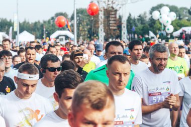 9 Eylül 2018 Minsk Belarus Yarı Maraton Minsk 2018