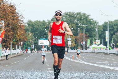 9 Eylül 2018 Minsk Belarus Yarı Maraton Minsk 2018