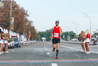 9 Eylül 2018 Minsk Belarus Yarı Maraton Minsk 2018