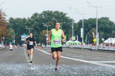 9 Eylül 2018 Minsk Belarus Yarı Maraton Minsk 2018
