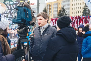 23 Şubat 2019 Minsk Belarus 23 Şubat bayramı onuruna gerçek erkekler yarışı