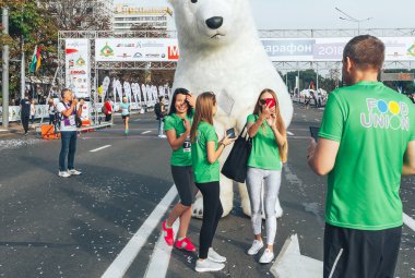 9 Eylül 2018 Minsk Belarus Yarı Maraton Minsk 2018
