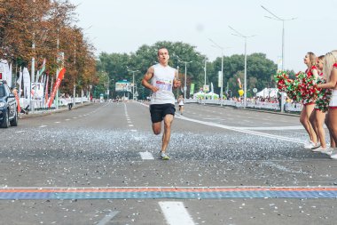 9 Eylül 2018 Minsk Belarus Yarı Maraton Minsk 2018