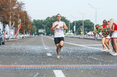 9 Eylül 2018 Minsk Belarus Yarı Maraton Minsk 2018