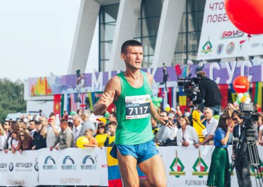 9 Eylül 2018 Minsk Belarus Yarı Maraton Minsk 2018
