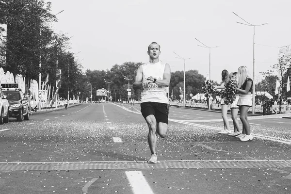 9. září 2018 Minsk Bělorusko Half Marathon Minsk 2018 Běh ve městě — Stock fotografie