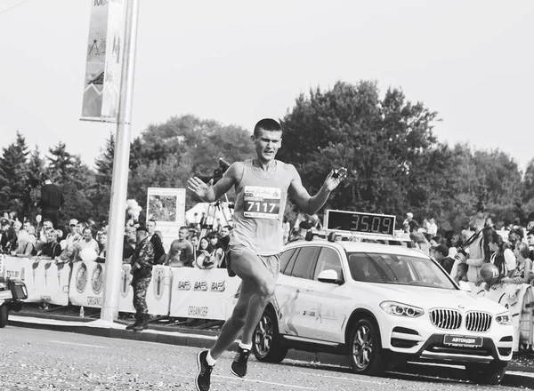 9. září 2018 Minsk Bělorusko Half Marathon Minsk 2018 Běh ve městě — Stock fotografie