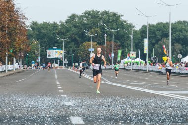 9 Eylül 2018 Minsk Belarus Yarı Maraton Minsk 2018
